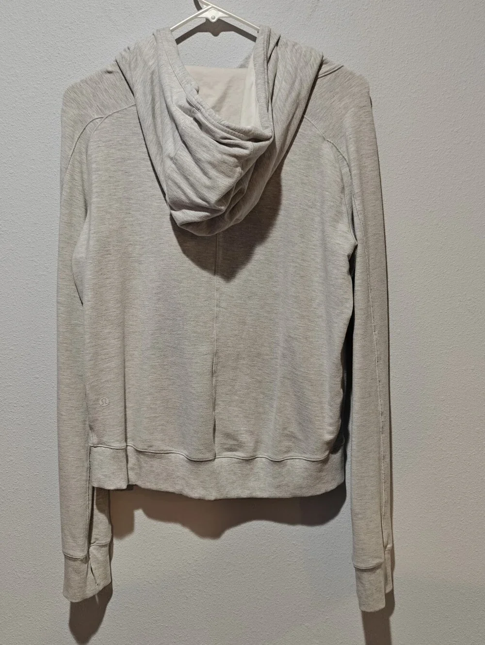 Lululemon Scuba Jacket Size 8 Asymmetrical Coast Hoodie Heathered Gray